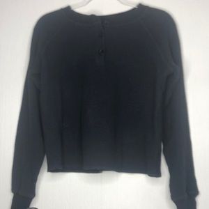 Black semi-button up long sleeve